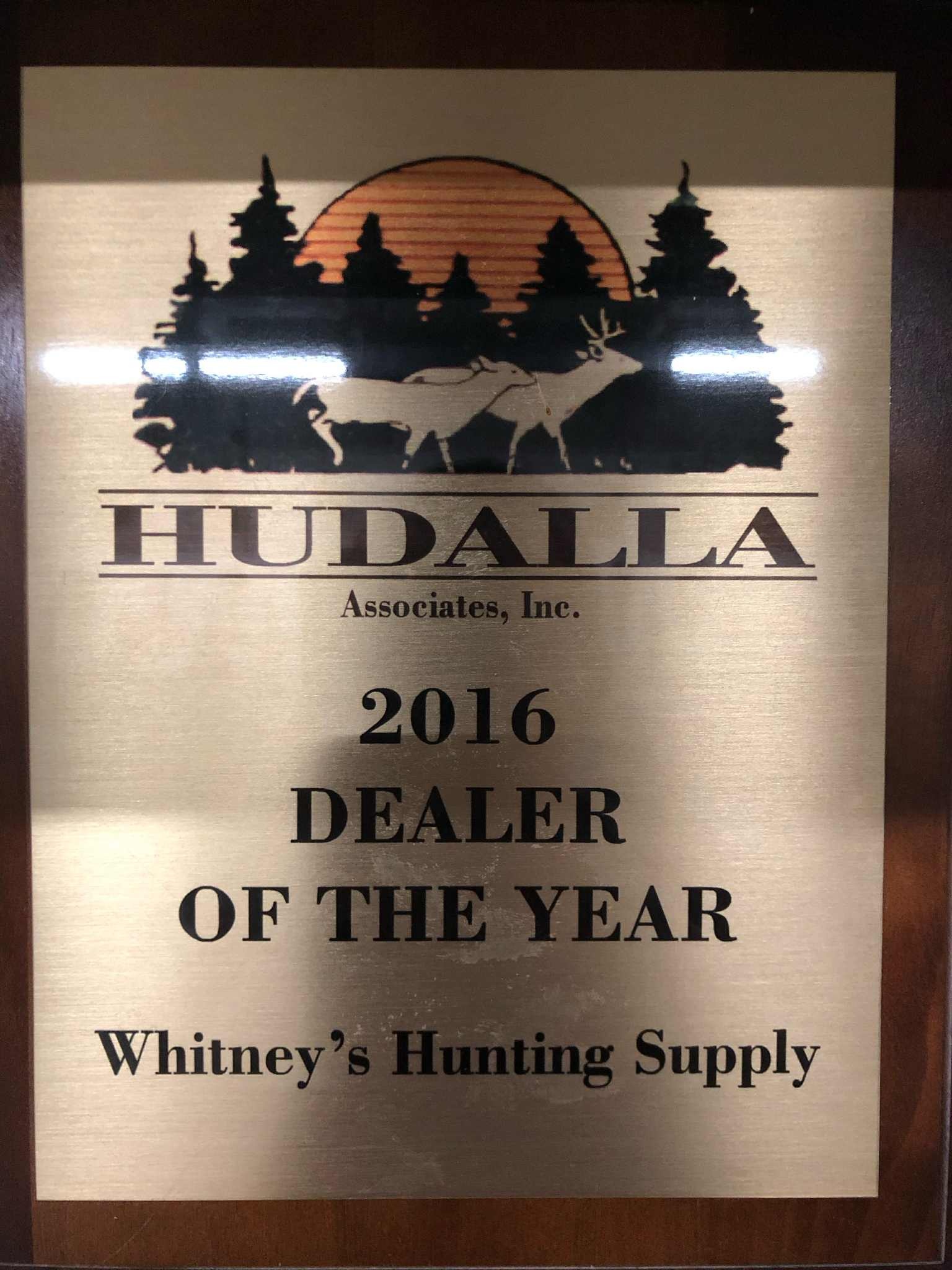 Hudalla Associates, Inc. 2016 Dealer of the Year