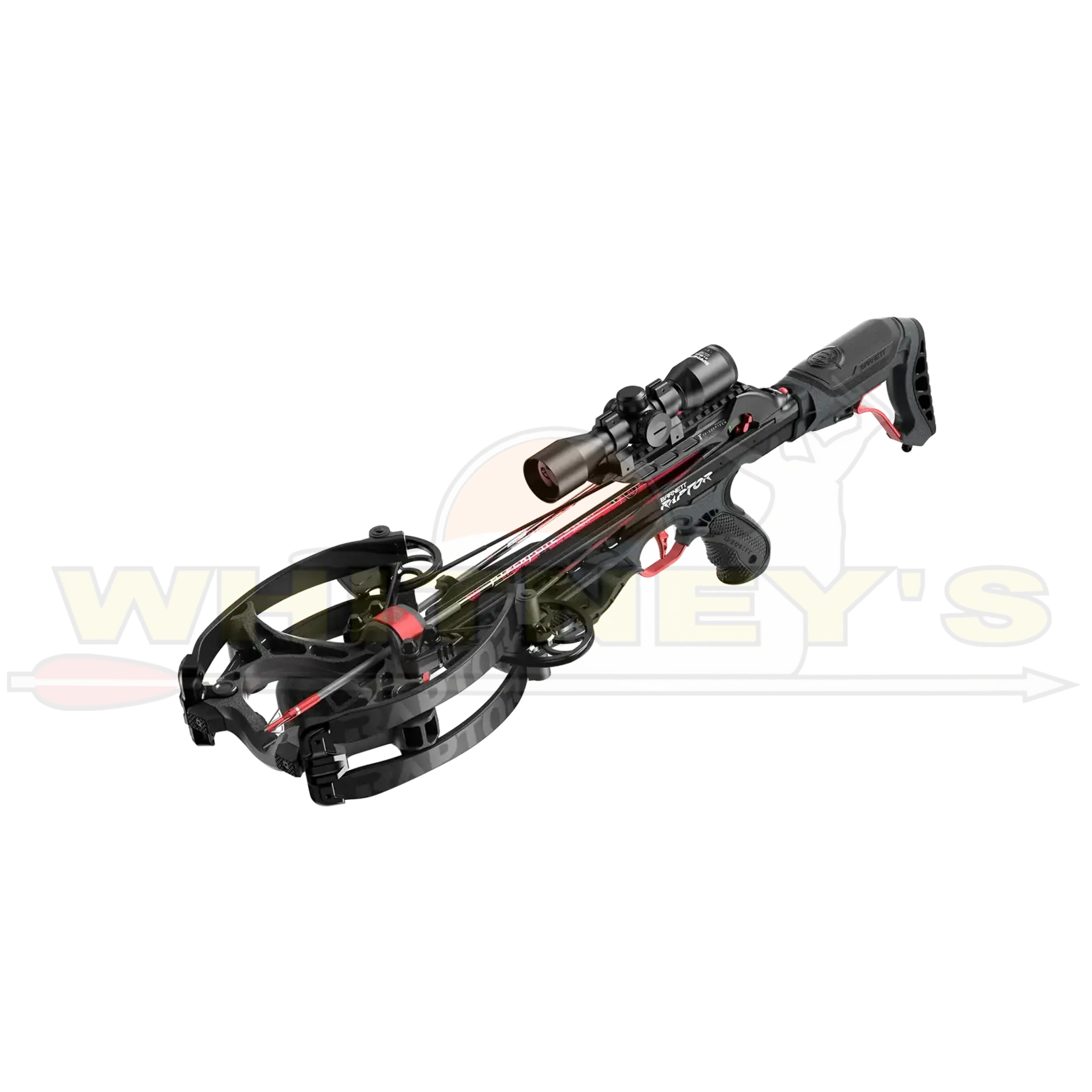 Barnett Outdoors LLC Barnett Raptor 410 W/CCD 4x36mm Illuminated Scope, 3 20" Carbon Bolts, Crank Cocking Device