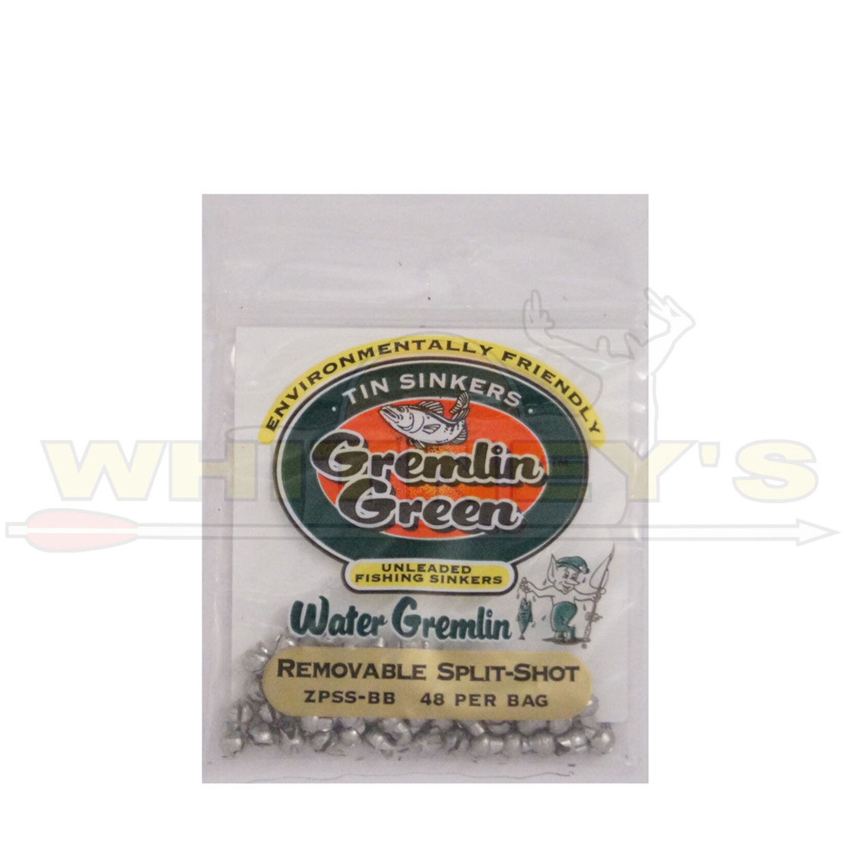 Water Gremlin Green Removable Split Shot- ZPSS-3