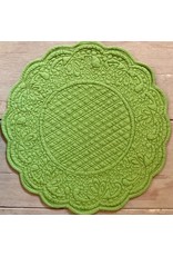 Placemat, Quilted Round, Green