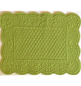 Placemat, Quilted Rectangle  Green
