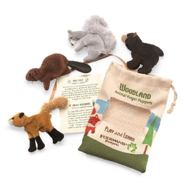 Folkmanis Mini Woodland Animals Finger Puppet Set