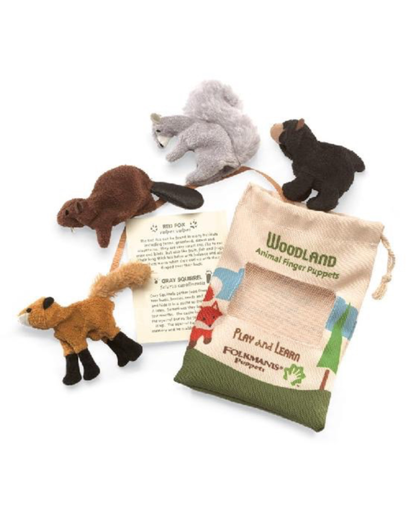 Folkmanis Mini Woodland Animals Finger Puppet Set