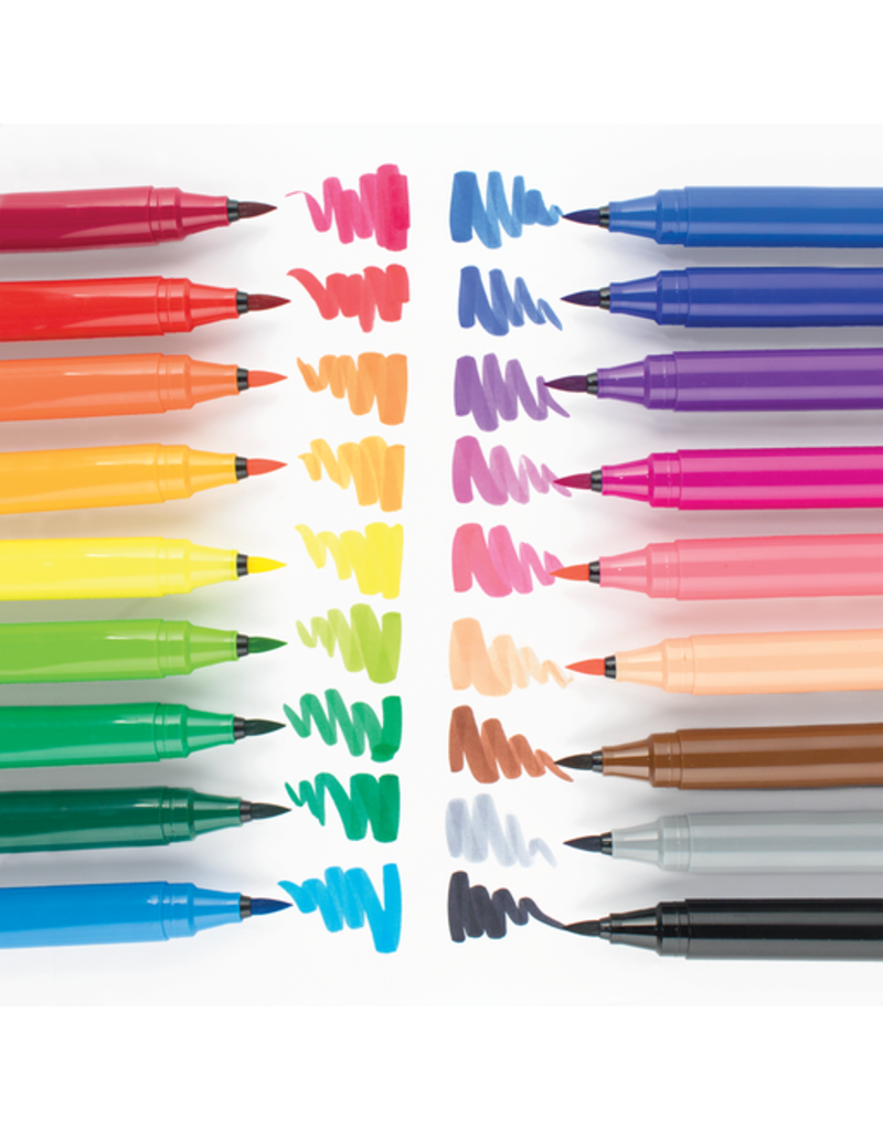 Ooly Big Bright Brush Markers - 18