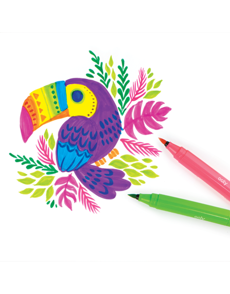 Ooly Big Bright Brush Markers - 18