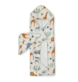 Loulou Lollipop Safari Jungle Hooded Towel & Cloth