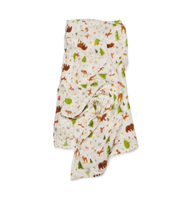 Loulou Lollipop Forest Friends Bamboo Swaddle