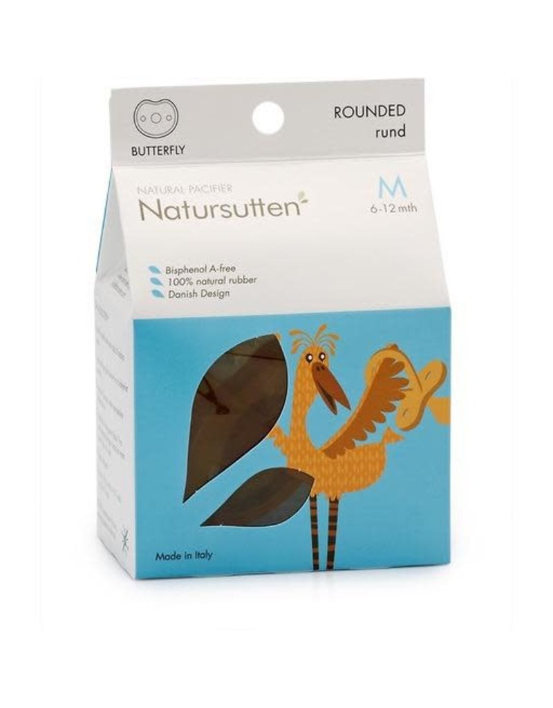 Natursutten Butterfly Round Soother, natural, M (6-12m)