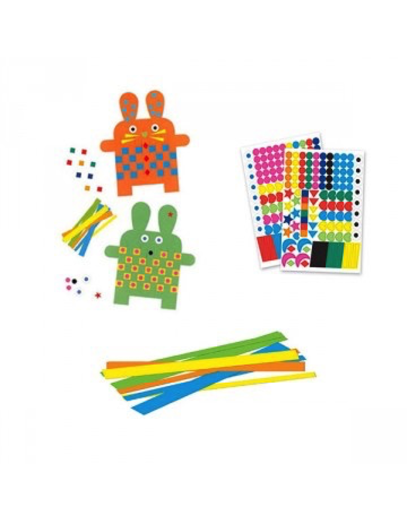 Djeco Create With Weaving & Stickers - 6 Bunnies