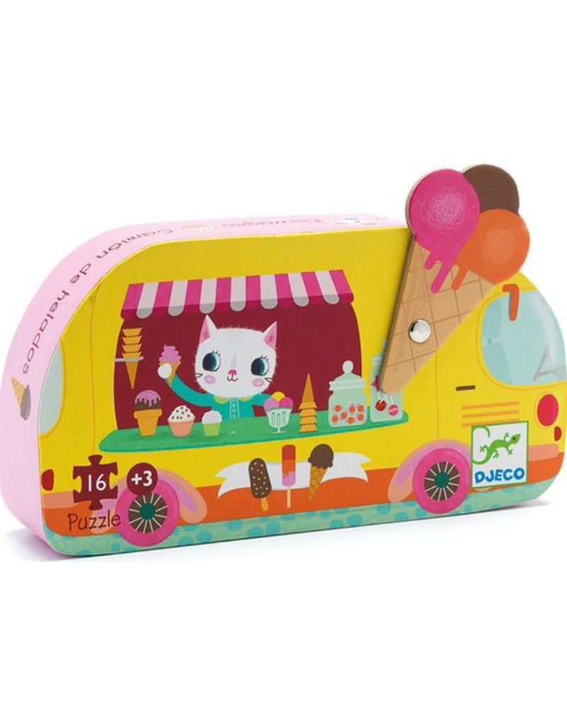 Djeco Silhouette Puzzle - The Ice Cream Truck 16 pcs