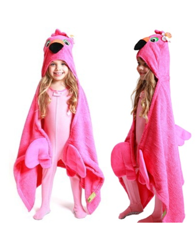 Zoocchini Hooded Flamingo Towel