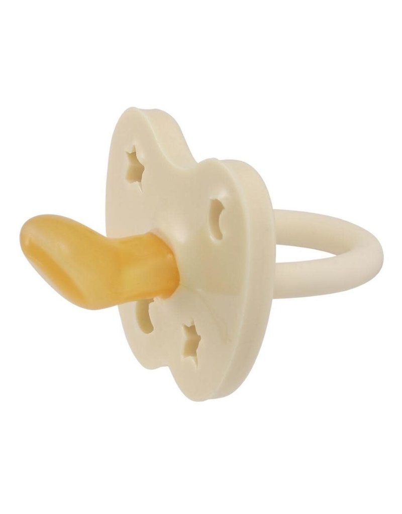 Hevea Natural Rubber Pacifier 0-3m - Milky White Orthodontic