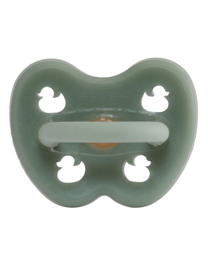 Hevea Natural Rubber Pacifier 0-3m - Pacific Green Round