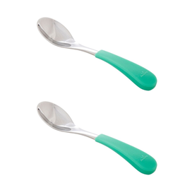 Stainless Steel Baby Spoons 2pk - Green