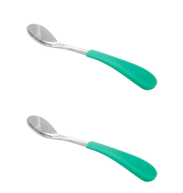 Stainless Steel Infant Spoons 2pk - Green