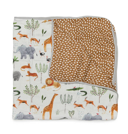 Loulou Lollipop Plush Bamboo Quilt - Safari Jungle
