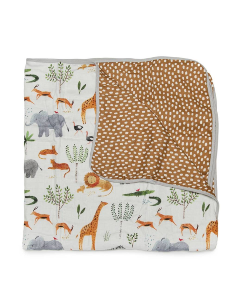 Loulou Lollipop Plush Bamboo Quilt - Safari Jungle