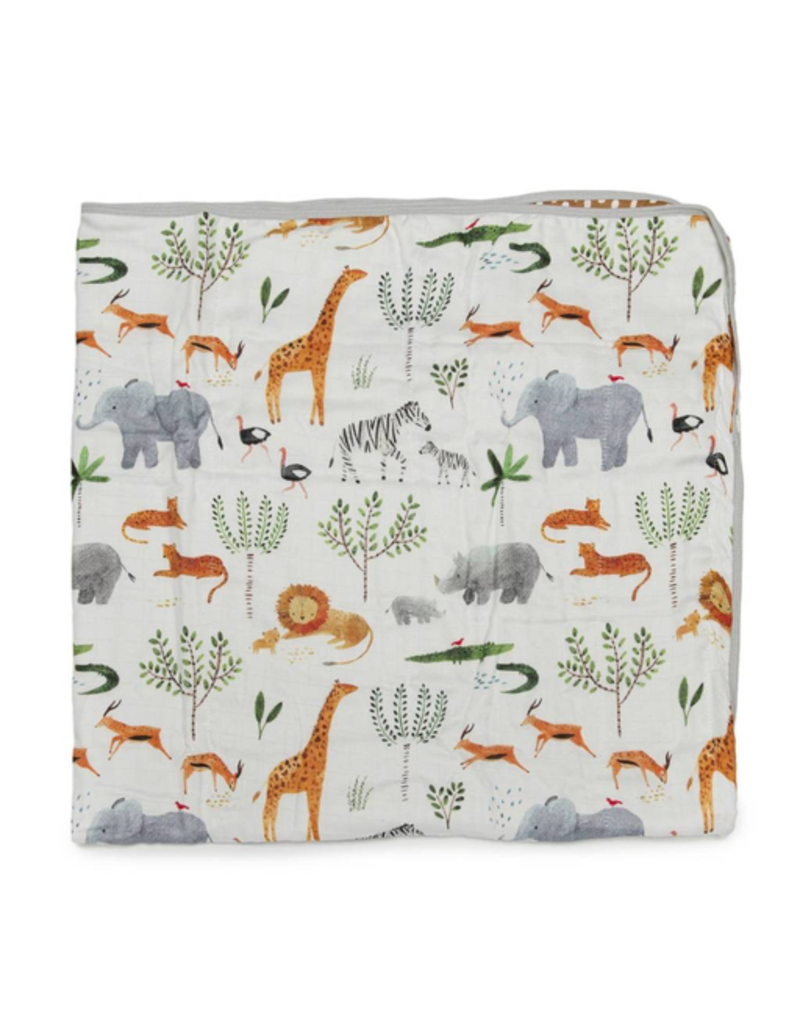 Loulou Lollipop Plush Bamboo Quilt - Safari Jungle
