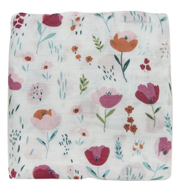 Loulou Lollipop Rosey Bloom Bamboo Swaddle
