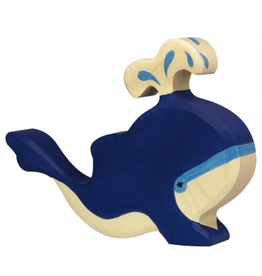 Holztiger Holztiger Blue Whale w/Water Fountain