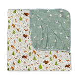 Loulou Lollipop Plush Bamboo Quilt - Forest Friends