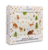 Loulou Lollipop Plush Bamboo Quilt - Forest Friends