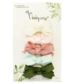 Baby Wisp Chelsea Bows Snap Clip Bouquet 5pk