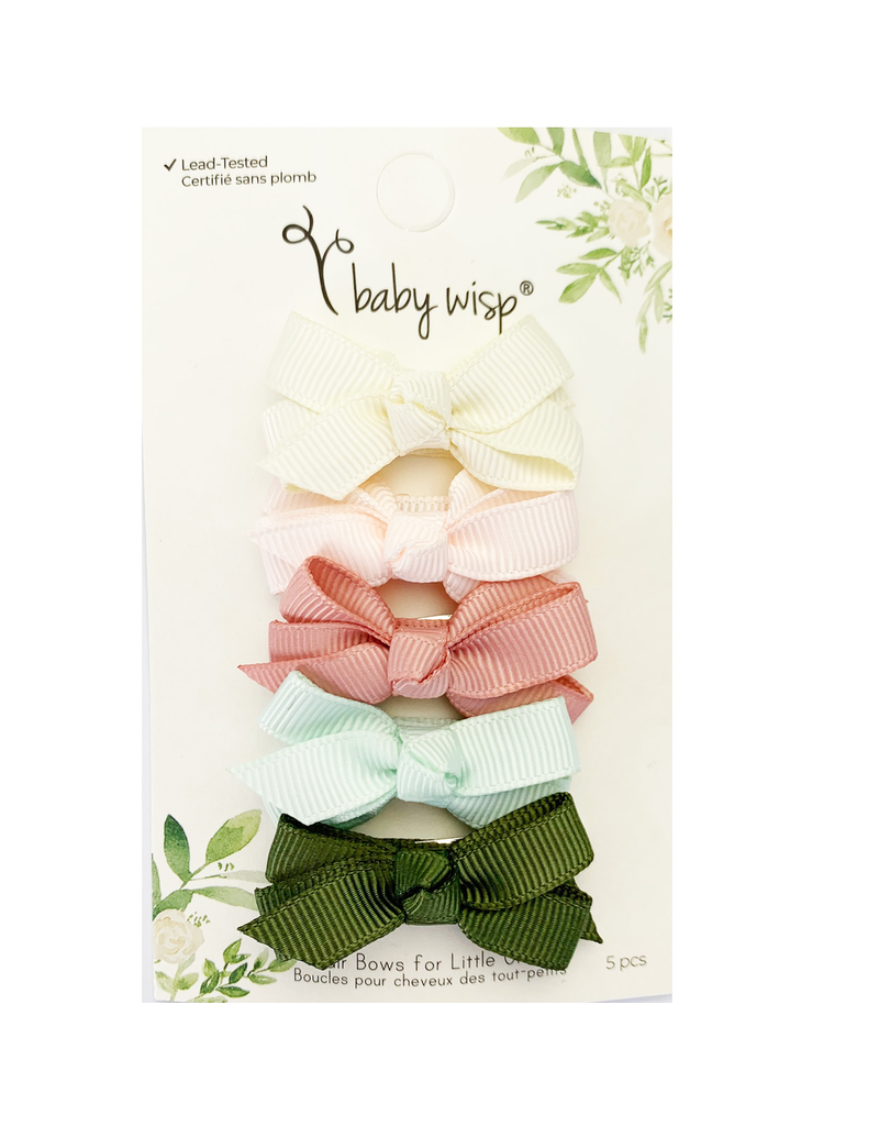 Baby Wisp Chelsea Bows Snap Clip Bouquet 5pk