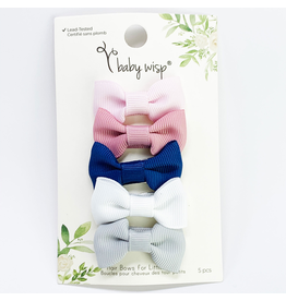 Baby Wisp Charlotte Bows Snap Clip Sumber Party 5pk