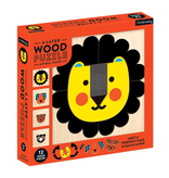 Mudpuppy Animal Faces 4 Layer Wood Puzzle, 2y+