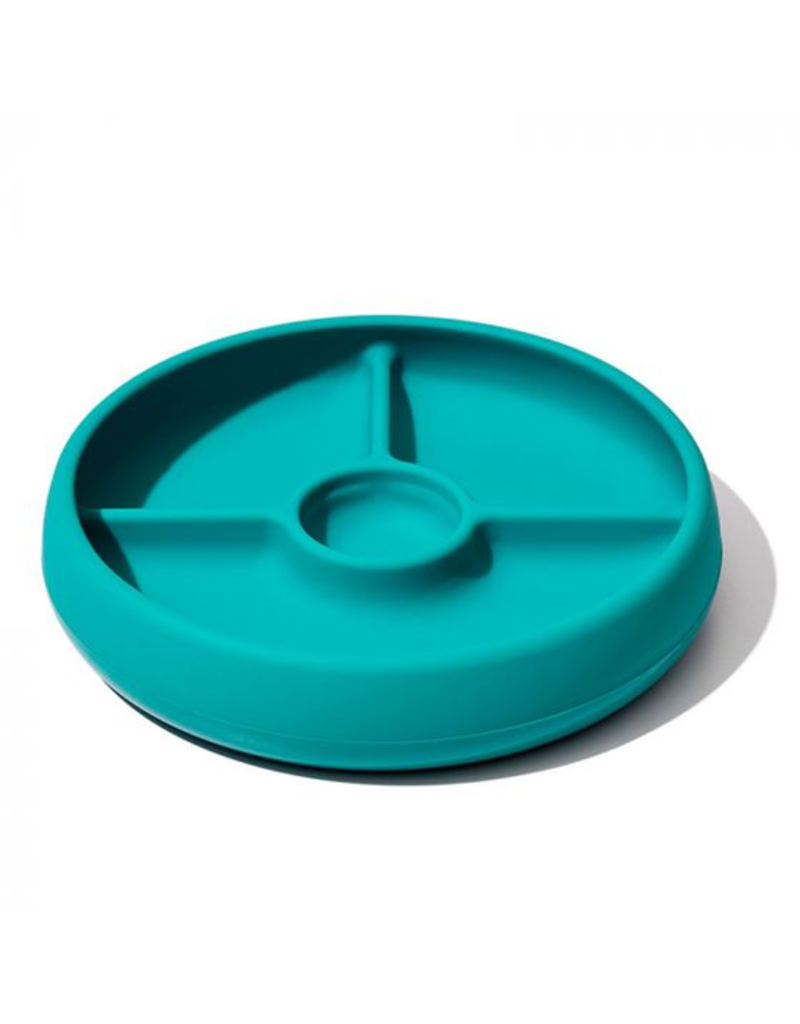 OXO Tot Silicone Divided Plate - Teal