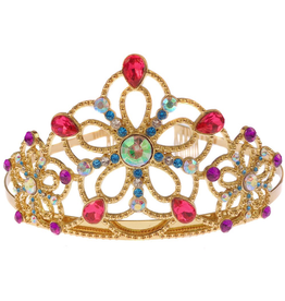 Great Pretenders Bejewelled Tiara, Gold Metal with Multi Gems