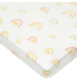 Loulou Lollipop Pastel Rainbow Fitted Crib Sheet