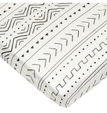 Loulou Lollipop White Mudcloth Fitted Crib Sheet