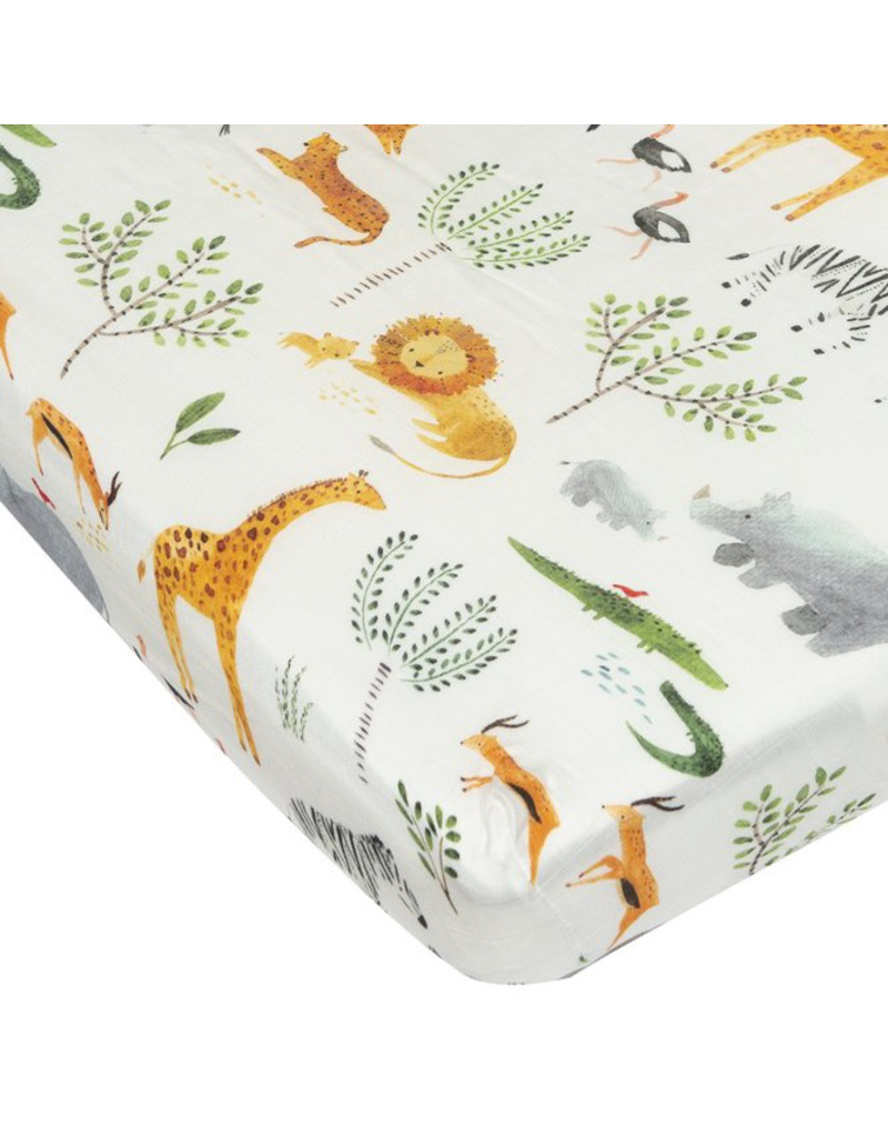 Loulou Lollipop Safari Jungle Fitted Crib Sheet