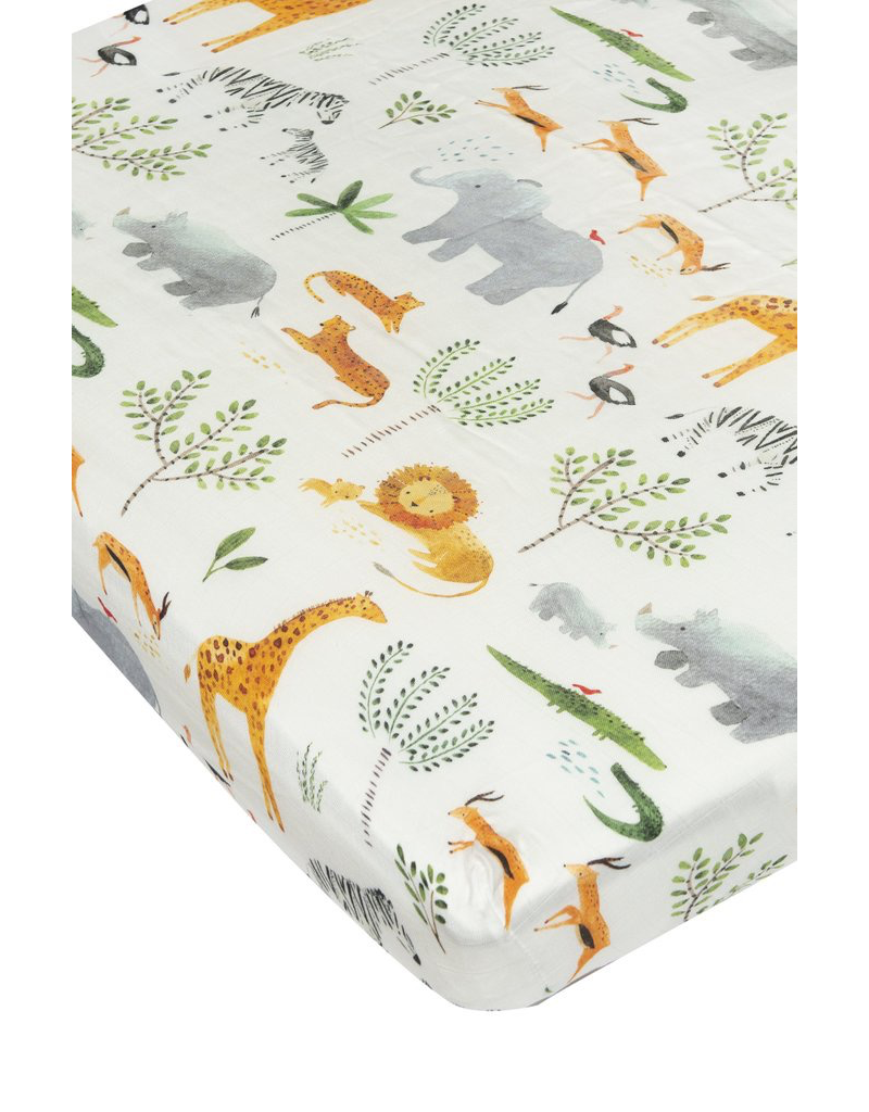 Loulou Lollipop Safari Jungle Fitted Crib Sheet