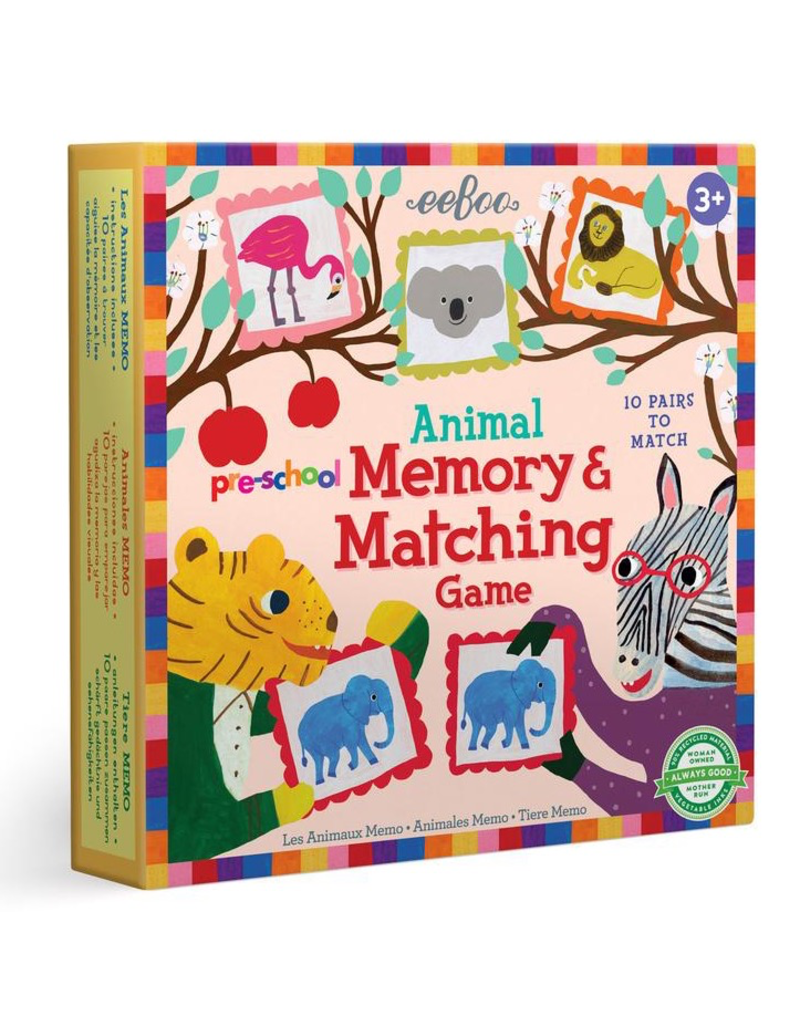 Eeboo Pre-school Animal Memory Matching Game