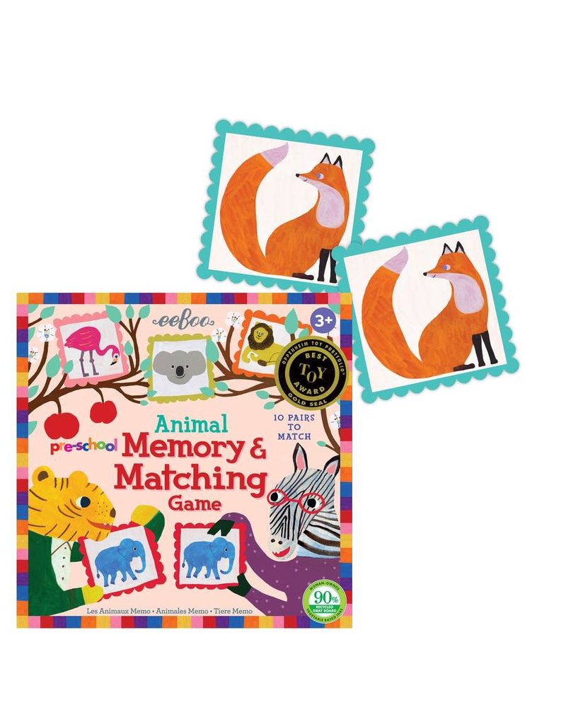 Eeboo Pre-school Animal Memory Matching Game
