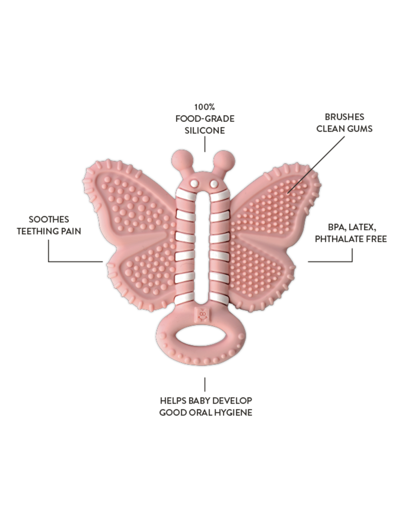 Tooth Brush Teether - Butterfly Brush