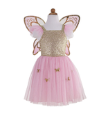 Great Pretenders Gold Butterfly Dress & Wings, Size 5-7Y