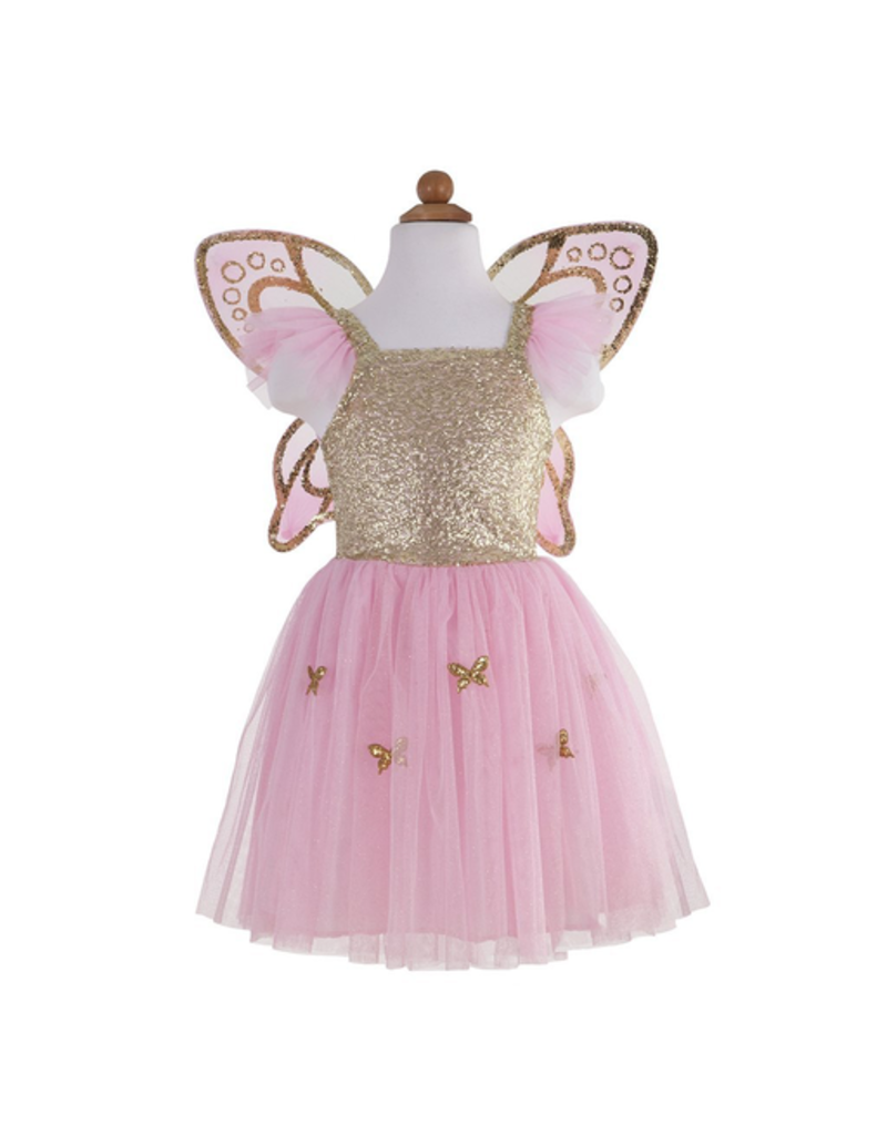 Great Pretenders Gold Butterfly Dress & Wings, Size 5-7Y