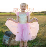 Great Pretenders Gold Butterfly Dress & Wings, Size 5-7Y