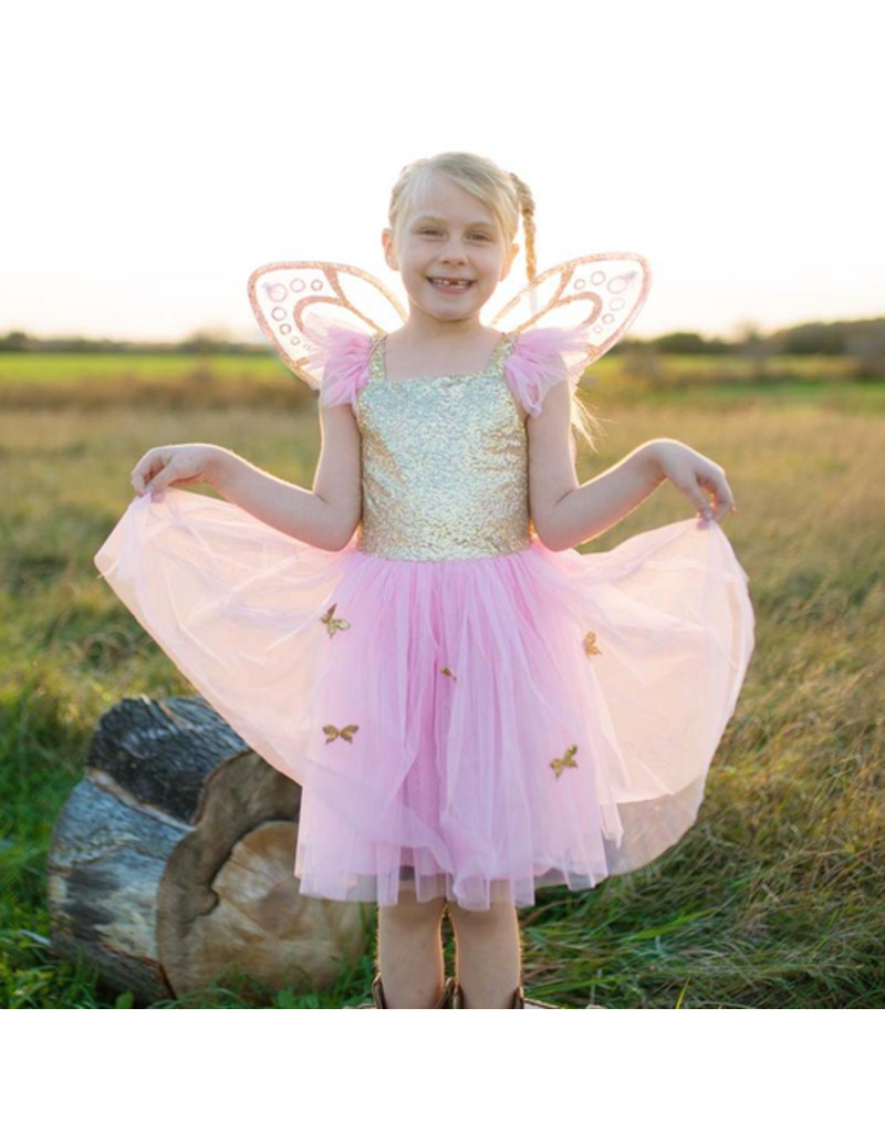 Great Pretenders Gold Butterfly Dress & Wings, Size 5-7Y