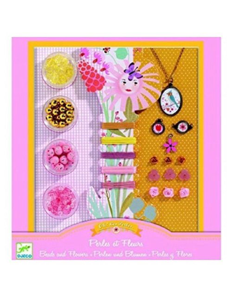 Djeco Pearls & Flowers Jewelry Making Set