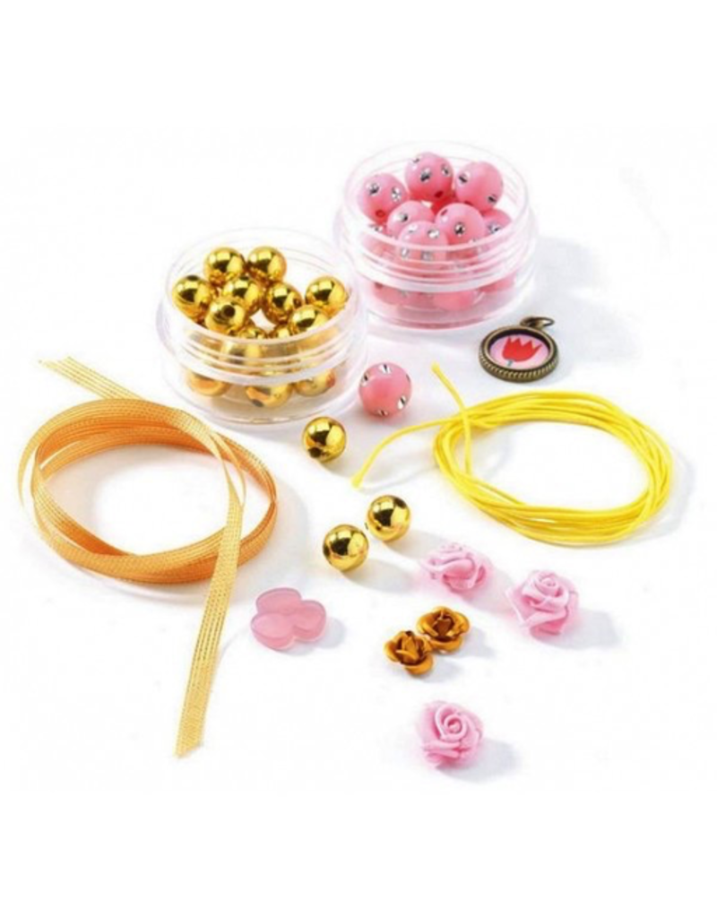 Djeco Pearls & Flowers Jewelry Making Set