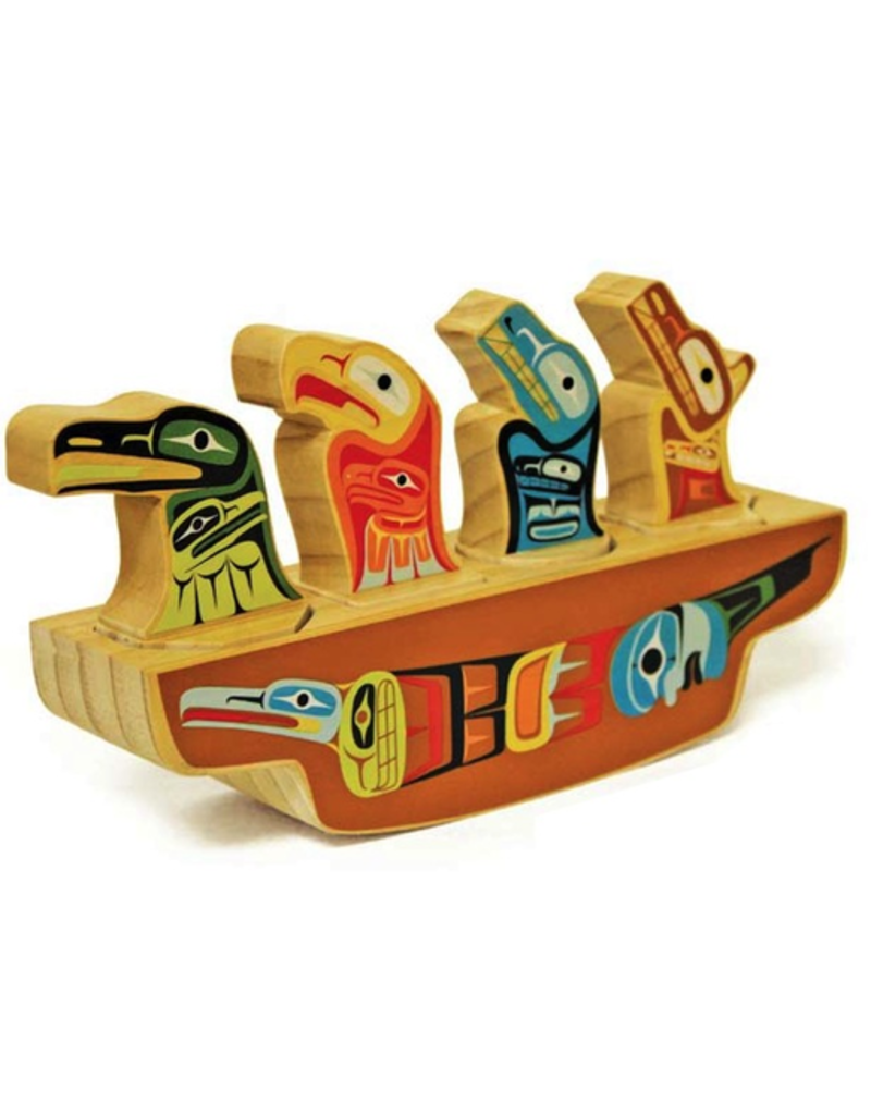 Native Northwest Animal Journey Canoe