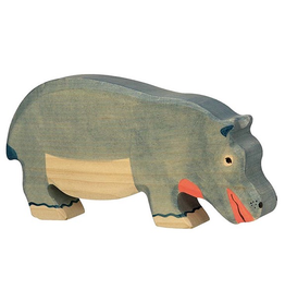 Holztiger Holztiger Hippopotamus, feeding