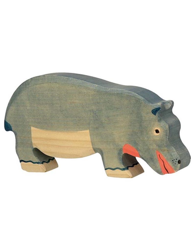 Holztiger Holztiger Hippopotamus, feeding