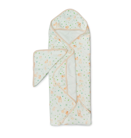 Loulou Lollipop Bunny Meadow Hooded Towel & Cloth