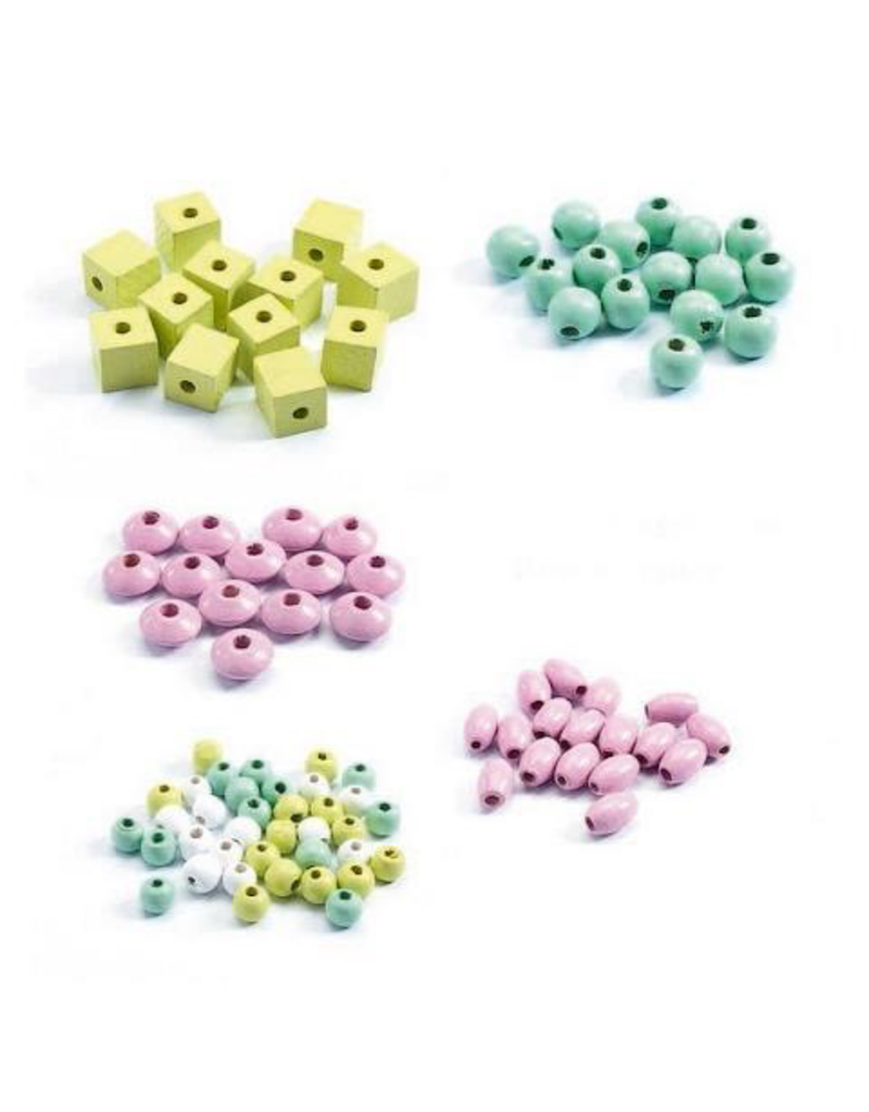 Djeco Wooden Beads Kit - Leaves And Flowers